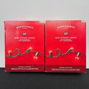 Wondershop 100 Red Mini String Lights Indoor Outdoor Green Wire 2 Pack Target